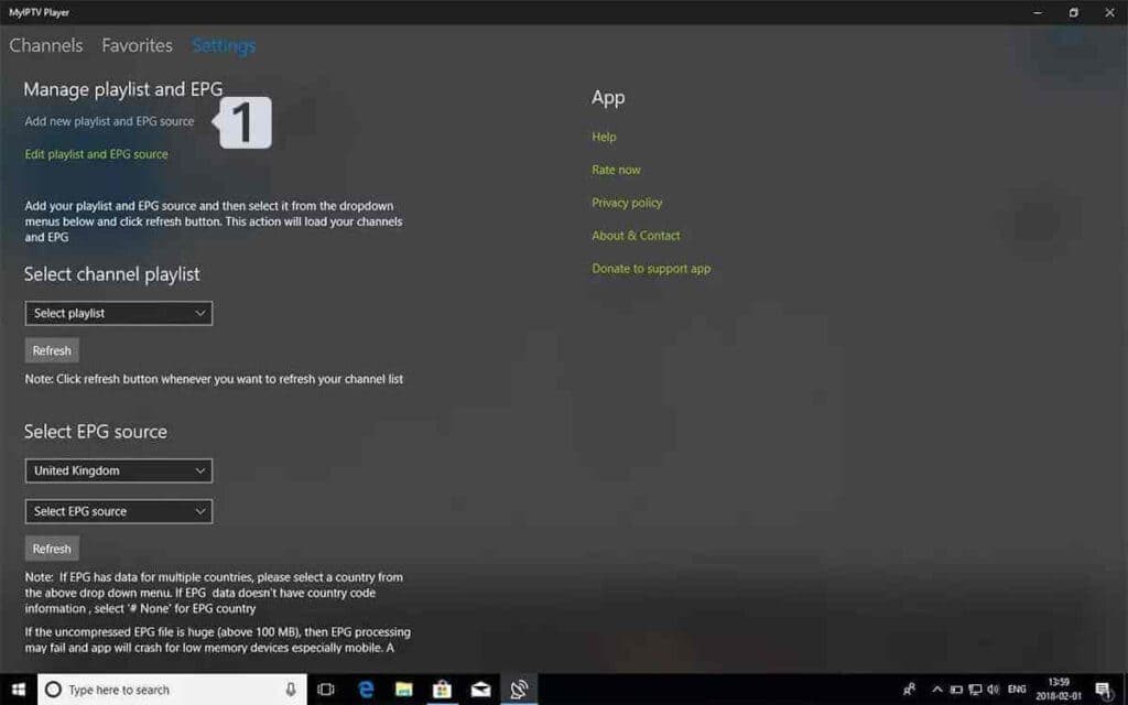 PC și laptop Windows: Deschide Settings și adaugă o listă