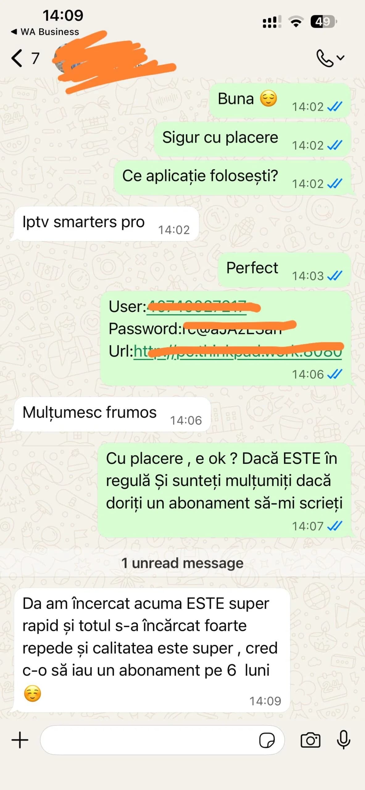 Abonat care confirmă că streamul merge fără întreruperi